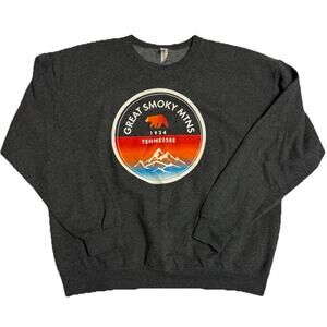 Great Smoky Mountains Tennessee National Park Gray Crewneck Sweatshirt Adult XL